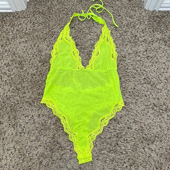 Skims‎ Women's Neon Green Summer Mesh Bodysuit. Sz 3X - Picture 2 of 6